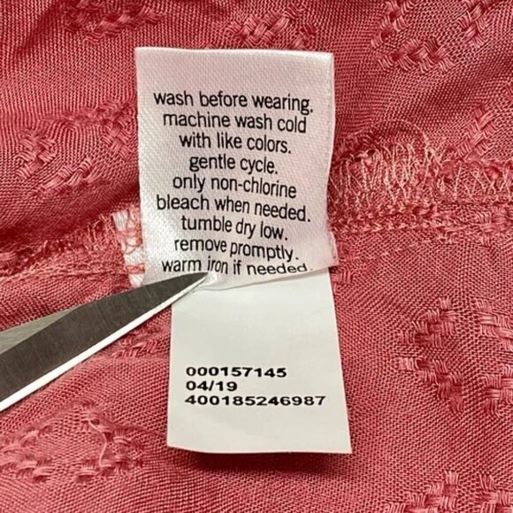 Sonoma Women's Blouse XL Long Sleeve V-Neck Pheasant Style Mauve Ruffle Cuff NWT - Picture 4 of 12